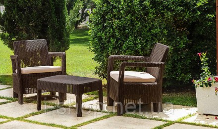 Комплект садовой мебели Keter Tarifa Balcony, коричневый
Комплект садовой мебели. . фото 4