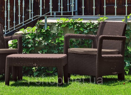 Комплект садовой мебели Keter Tarifa Balcony, коричневый
Комплект садовой мебели. . фото 3