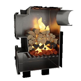 Современная стальная дровяная печь «Уют» с номинальной мощностью 4 кВт (позволяе. . фото 4