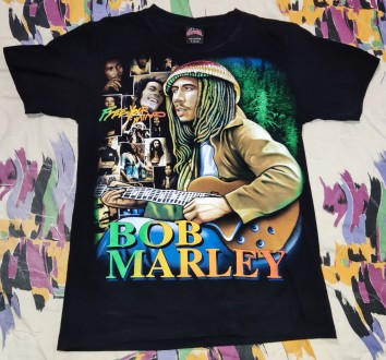 Футболка Rockotees Bob Marley, 100%-cotton, размер-S, длина-63см, под мышками-44. . фото 2