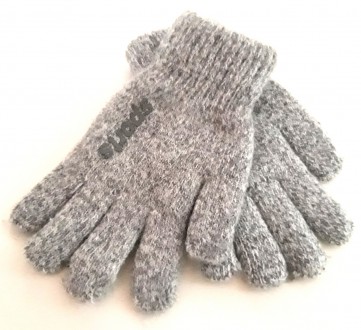 Детские теплые двойные перчатки с начесом. Состав: 35% шерсть, 40% акрил, 25% сп. . фото 2