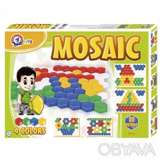 Мозаїка – улюблена гра дитинства. Складається з ігрового поля та 80 кольорових е. . фото 1