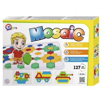 Мозаїка – улюблена дитяча гра. Складається з ігрового поля та 127 кольорових еле. . фото 2