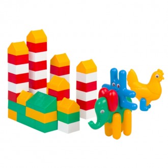 Конструктор "Зоо-Блок" №3 - відмінний подарунок для дитини від 3-х років: гра з . . фото 2