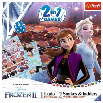 Настольная игра 2в1 "Ледяное сердце 2: Лудо и Змеи и Лестницы" от Trefl Классиче. . фото 2