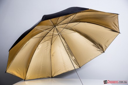Студійний парасолька Mingxing 152 см чорний з золотим, одношаровий (48088)
Студі. . фото 2