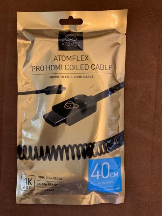 Кабель Atomos AtomFLEX Coiled HDMI Cable (16 to 32") (40 - 80cm) (ATOM4K60C6)
Сп. . фото 4