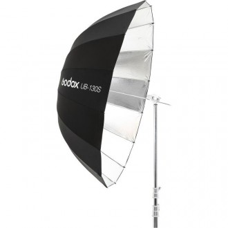 Параболический зонт Godox UB-130S серебро 51.1"/130 см (UB-130S)
Серебристый пар. . фото 2