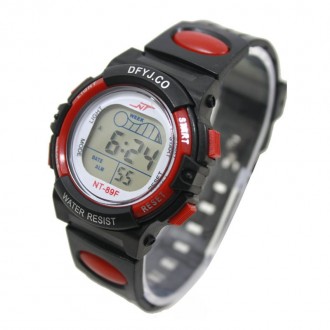 Детские часы S-Sport Timex red (красный)
Спортивные детские часы с будильником S. . фото 2