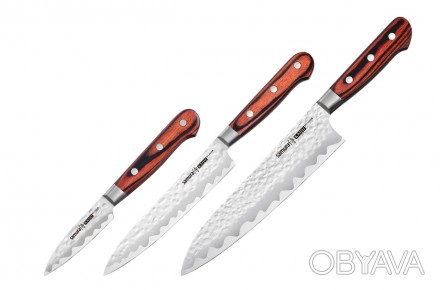Набор из 3-х кухонных ножей с больстером Samura Kaiju (SKJ-0220B)
