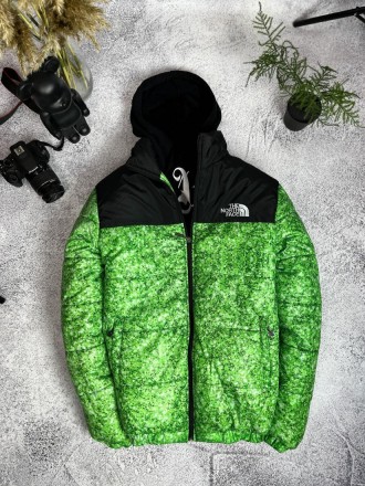 
Куртка мужская зима зелёная без капюшона фирменная лого The North Face (TNF) 
T. . фото 3