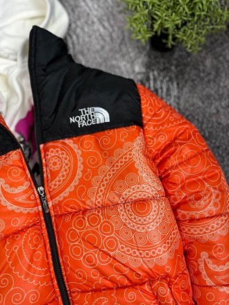 
Куртка мужская зима оранжевая без капюшона фирменная лого The North Face (TNF) . . фото 3