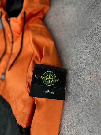 
Куртка Анорак мужской оранжевый весна-осень с капюшоном брендовый Stone Island . . фото 11