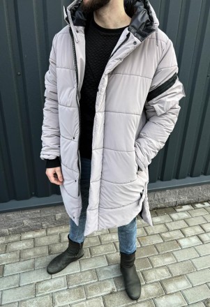 
Куртка пуховик мужская зимняя серая с капюшоном удлинённая Oleh Grey
Холодный п. . фото 4