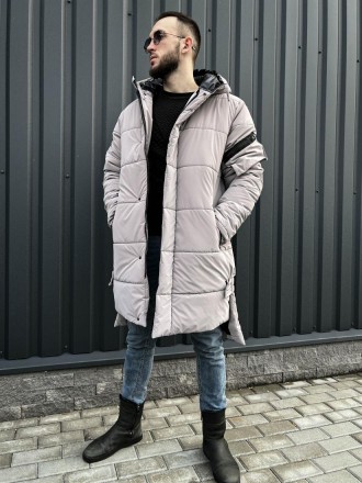 
Куртка пуховик мужская зимняя серая с капюшоном удлинённая Oleh Grey
Холодный п. . фото 3