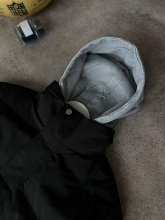 
Куртка пуховик зимняя мужская черная утеплённая с вшитым капюшоном оверсайз Ove. . фото 3