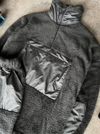Костюм спортивный мужской серый зимний оверсайз с капюшоном утеплённый мягуська . . фото 3