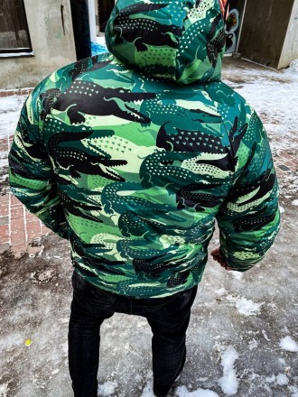 
Анорак куртка мужская зелёная весна-осень с капюшоном с принтом Crocodile
Мужск. . фото 3