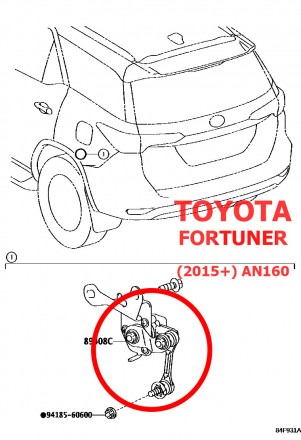 Тяга датчика корректора фар задняя TOYOTA FORTUNER 2015+ AN160 89408-71030
(анал. . фото 3