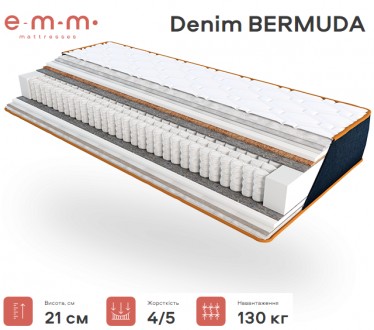 
Ортопедический матрас Denim BERMUDA от ЕММ
Коллекция: Denim
Описание
Ткань стре. . фото 2