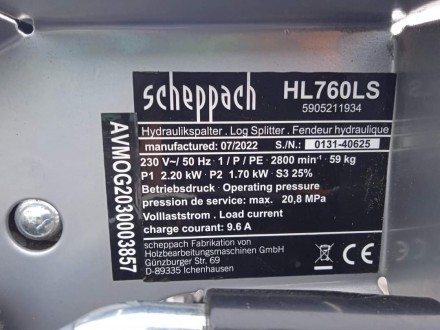 Дровокол гідравлічний Scheppach HL 760LS . 7 тонн. Німеччина.

Висилаю Новою п. . фото 7