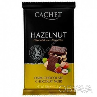 Шоколад Cachet (Кашет) черный 54% какао с фундуком (лесной орех) 300г