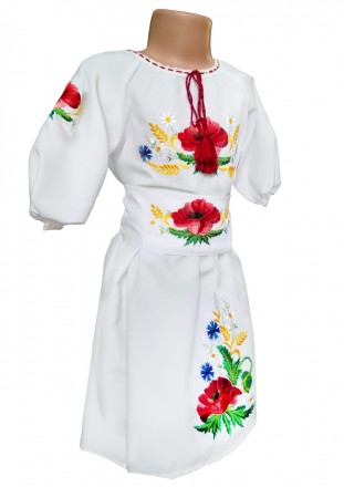 Платье детское - мак, подсолнух
размер по росту 92-128
Рукав - длинный, 3/4
ткан. . фото 3