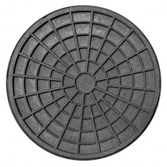 Люк полимерпесчаный круглый "Garden" Ø30см (черный)Больше товаров на нашем сайте. . фото 2