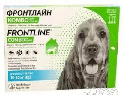  
Frontline Combo (Фронтлайн Комбо) Spot On краплі на холку для собак від бліх і. . фото 1