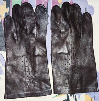 Кожаные перчатки спортивного стиля без подкладки, размер-9.5, ширина-11см, средн. . фото 4