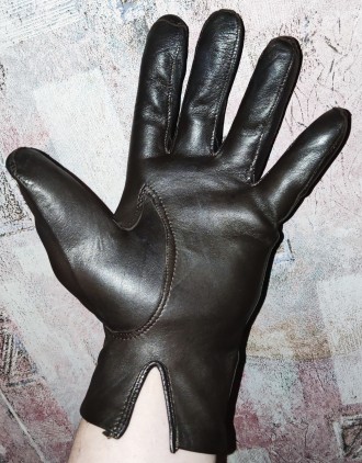 Кожаные перчатки спортивного стиля без подкладки, размер-9.5, ширина-11см, средн. . фото 3