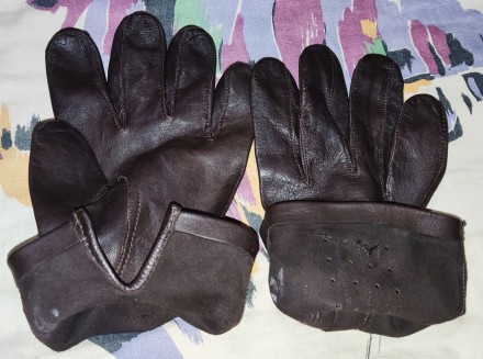 Кожаные перчатки спортивного стиля без подкладки, размер-9.5, ширина-11см, средн. . фото 6