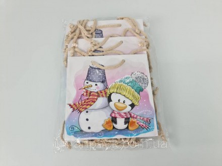 ? Паперові новорічні пакети з малюнками &mdash; стильна святкова упаковка від Уманьпак. . фото 3