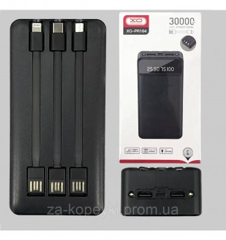 Power Bank XO PR164 30000mAh – это устройство для быстрой зарядки современных га. . фото 6