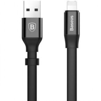 Кабель Baseus Two-in-one Portable USB to Lightning 0.23m Black - короткий и наде. . фото 3