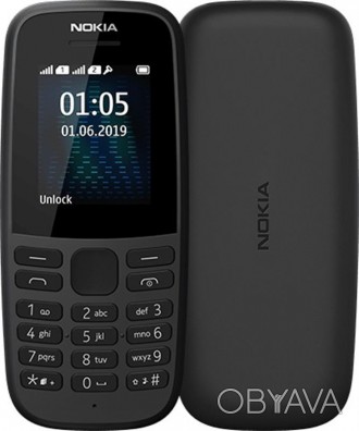 Мобільний телефон Nokia 105 2019 Single Sim Black (без зарядного пристрою) 
 
От. . фото 1