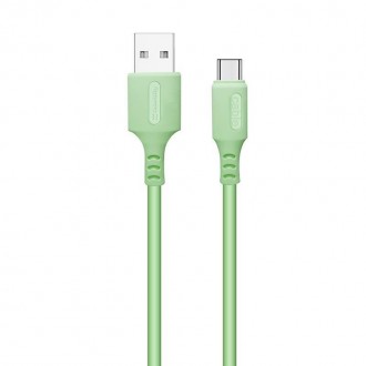 Кабель ColorWay USB-USB Type-C, soft silicone, 2.4А, 1м, Green 
 
Отправка данно. . фото 2