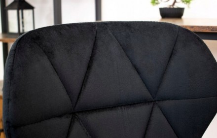 Велюровый стул кресло на колесах с черной металлической крестовиной Bonro B-531.. . фото 7
