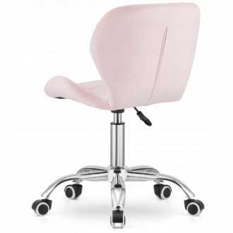 Велюровый стул кресло на колесах Bonro B-531. Цвет розовый пудровый
Офисное крес. . фото 7
