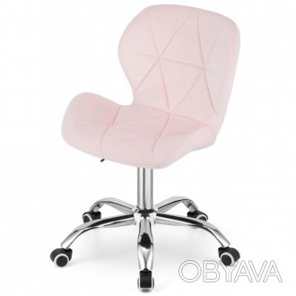 Велюровий стілець крісло на колесах Bonro B-531. Колір рожевий пудровий
Офісне к. . фото 1