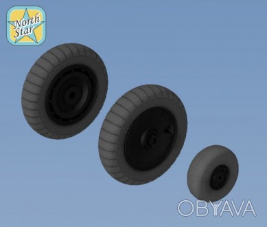 Колеса для Focke-Wulf 190 A/F/G, поздний, диск с резиной Dunlop