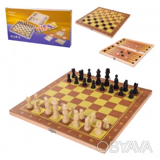 Шахматы 623A 3 в 1 ,шахматы,шашки,нарды,в кор.– 34.5*3.5*18 см, р-р игрушки – 34. . фото 1