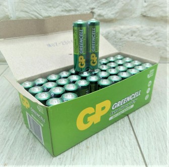 Батарейка сольова R6 GP Greencell 1.5V AA (ціна за коробку 40шт). . фото 2