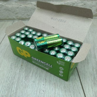 Батарейка сольова R6 GP Greencell 1.5V AA (ціна за коробку 40шт). . фото 3