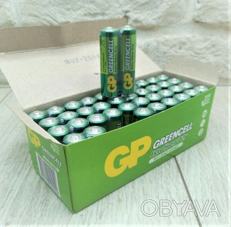 Батарейка сольова R6 GP Greencell 1.5V AA (ціна за коробку 40шт). . фото 1