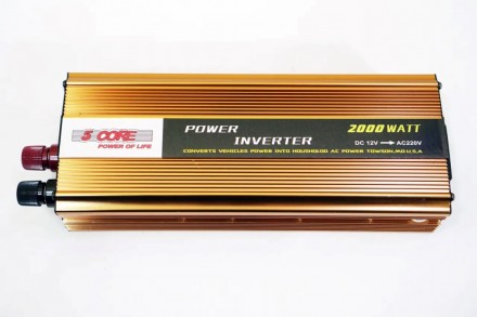 Перетворювач (інвертор) 12V-220 V 5 Core 2000 W gold
Прилад (Перетворювач автоі. . фото 5