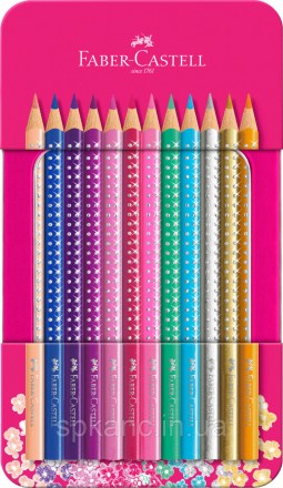 Створені спеціально для дітей кольорові олівці серії Grip Sparkle від Faber-Cast. . фото 2