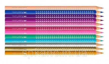 Створені спеціально для дітей кольорові олівці серії Grip Sparkle від Faber-Cast. . фото 6
