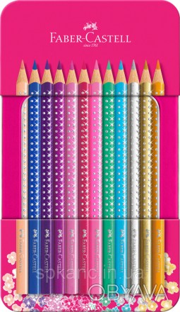 Створені спеціально для дітей кольорові олівці серії Grip Sparkle від Faber-Cast. . фото 1
