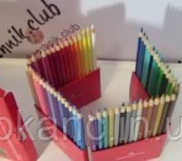 Великий подарунковий набір із 60 кольорових олівців шестигранної форми в зручном. . фото 5